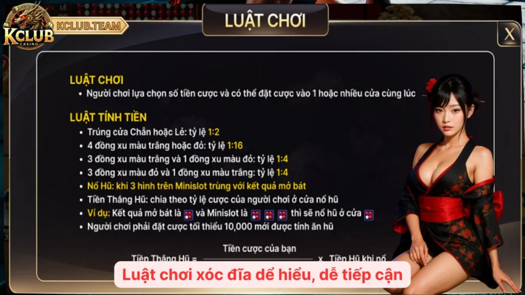 Luật chơi xóc đĩa dễ hiểu, dễ tiếp cận