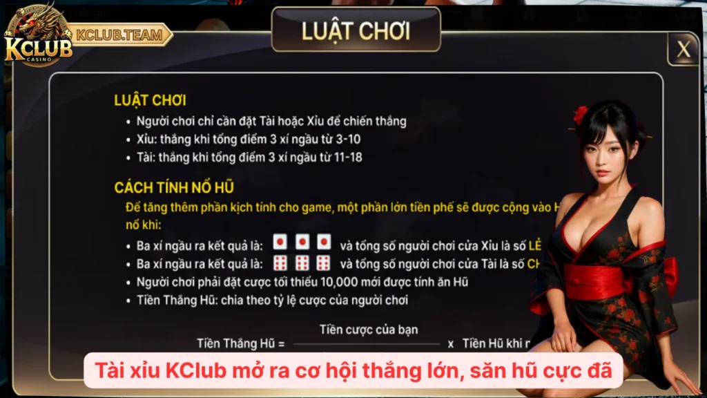 Tài xỉu KClub mở ra cơ hội thắng lớn, săn hũ cực đã
