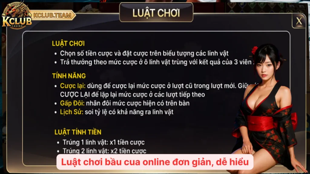 Luật chơi bầu cua online đơn giản, dễ hiểu