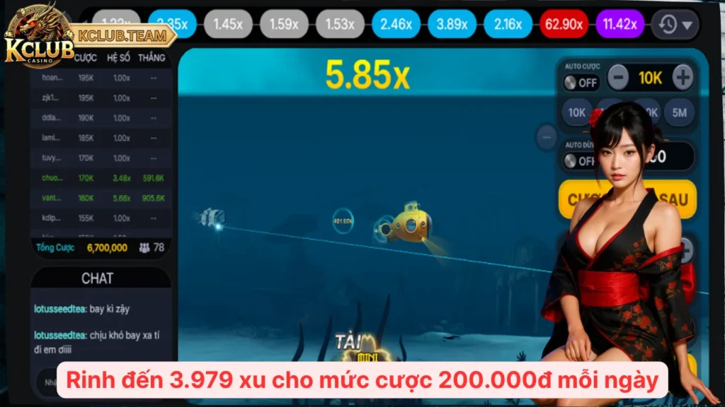 Rinh đến 3.979 xu cho mức cược 200.000đ mỗi ngày