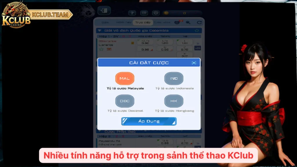 Nhiều tính năng hỗ trợ trong sảnh thể thao KClub